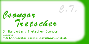 csongor tretscher business card